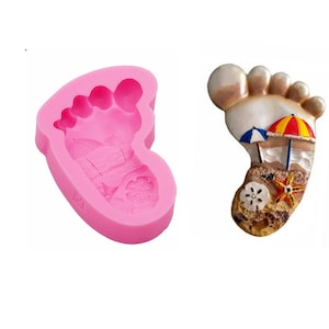 Cute Foot Silicone Fondant Molds Chocolate Mold Sugar Craft Cake Decorating Baking Tools Resin Clay Candy Moulds