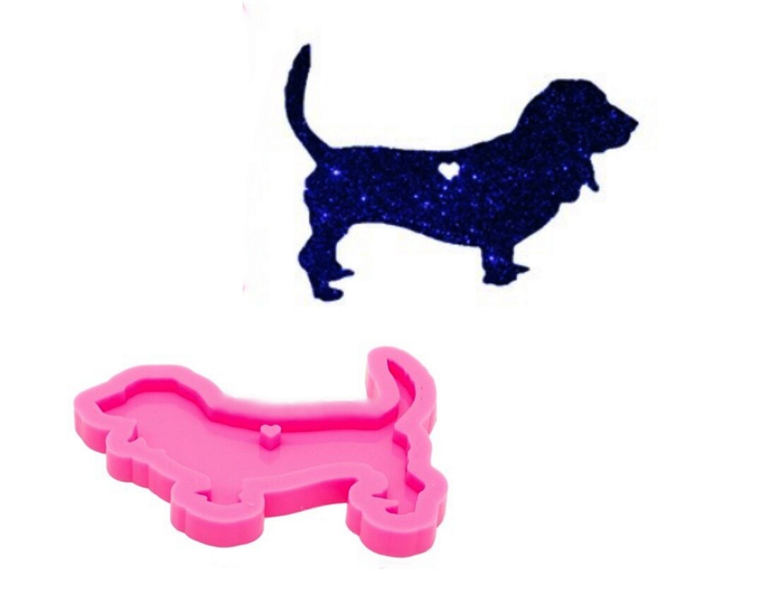 Dog Keychain Silicone Mold,shiny Basset Hound Mold Silicone Molds DIY