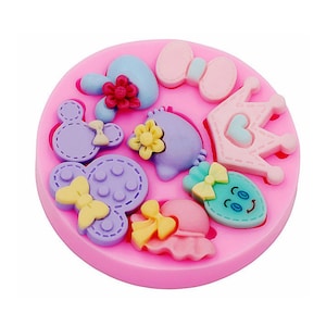 Crown Silicone Rubber Flexible Food Safe MOld mould-resin, clay, fondant, chocolate, candy,Butterfly Knot Fondant Silicone Mold