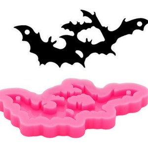 Glänzende Fledermaus Halskette Hänger Silikonform Schmuck Epoxidform Nicht klebrig Resin Bastelwerkzeuge