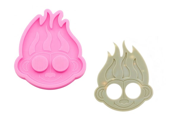 Monkey self-defense resin keychain tag jewelry mold Crafting Kawaii Spooky  Goth Polymer clay Silicone Mold
