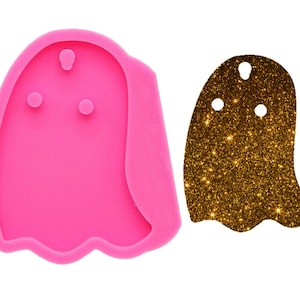 Silicone Keychain Mold,Shiny Halloween Ghost molds for keychain DIY epoxy model resin key keychains moulds silicone custom mold,Jewelry Mold