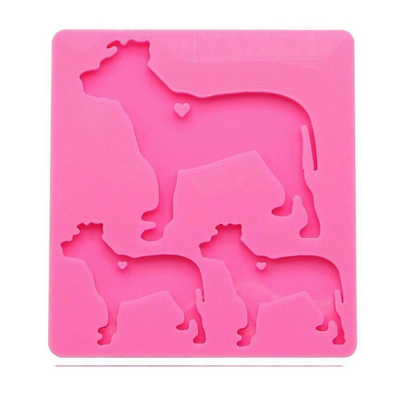 Dog Silicone Keychain Moldshiny Dog Family Mold for Epoxy Etsy