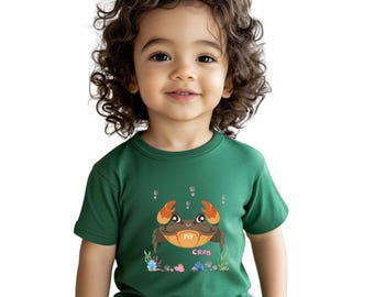 Cute Crab Infant Tee, Baby Summer Shirt, Ocean Theme T-Shirt, Toddler Gift, Beach Wear, Kids' Apparel