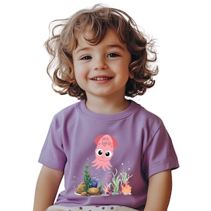 Cute Octopus Infant Tee, Baby T-Shirt, Toddler Apparel, Nautical Baby Clothes, Ocean-Themed Gift, Summer Baby Outfit