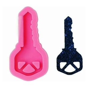Key Shape Shiny Silicone Mould DIY Epoxy Keychains Resin Craft Clay Mold,Silicone Keychain Mold,Pendant mold,Jewelry Mold,Resin mold