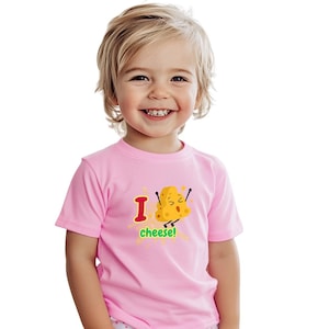 Cute Infant Cheese Lover Tee, Baby Cheese Tee, Toddler Gift, I Love Cheese Shirt, Fun Kids Apparel, Perfect for Birthdays