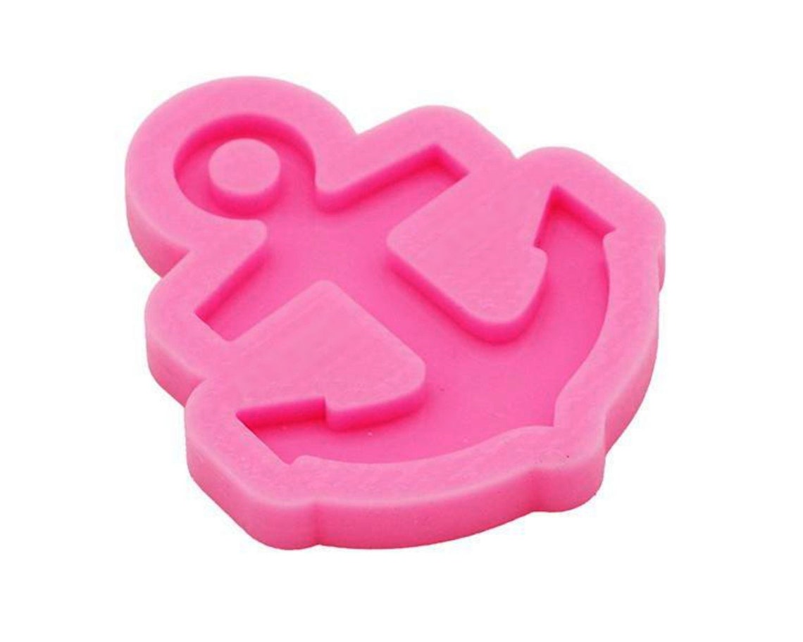 Shiny Anchor Keychain Mold DIY Epoxy Resin Table Keychain Etsy