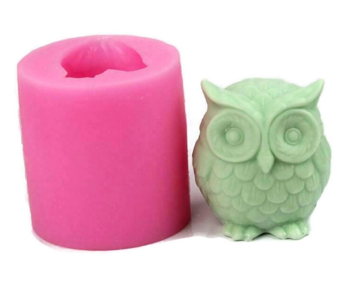 Owl Silicone Mold 3D Owl Silicone Fondant Soap Mold Owl Etsy
