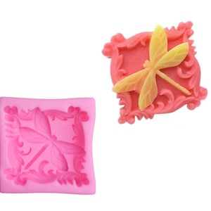 Dragonfly Silicone Mold,Bugs silicone mold,Insect Siliconemold,Sugar Fondant Mold,3d Silicone fondant mold,Silicone Soap Mold,Food Mold