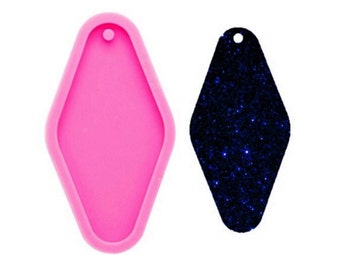 Silikonowa forma na brelok hotelowy do wyrobu rękodzieła z żywicy, żywica epoksydowa, silikonowa forma na brelok, forma na biżuterię, forma na brokat, forma na fondant