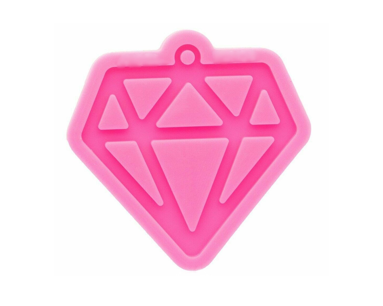 Glossy Diamond Keychain Silicone Moldpendant Silicone Etsy