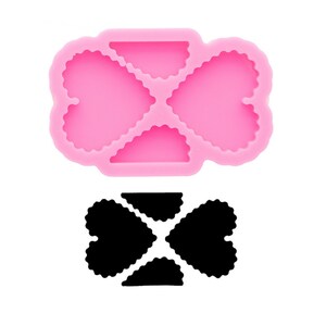 Bright Valentine&#39;s Day Heart Straw Topper silicone Mold, Mould for Epoxy Jewellery Making, Mold Resin Craft