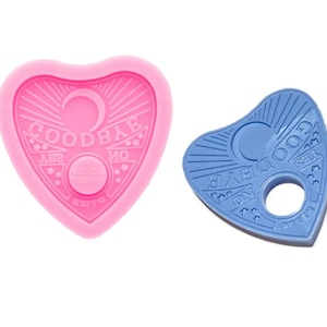 Glossy Ouija Board Hearts badge reel Mold Silicone,Shine Inside Resin Badge Reel Mold,Silicone Mold,Keychain Mold,Keychain Mold,Glitter Mold