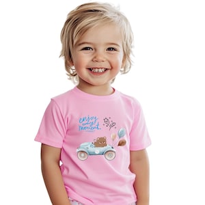 Adorable Infant Fine Jersey Tee with Cute Bear Design, Perfect for Baby Showers, Playdates, Birthdays, Everyday Wear, Gift