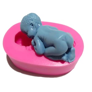 Sleeping Baby Silcone Mold, Baby Mold, 3D baby silicone mold, Baby silicone mold, little baby mould, 3D Baby silicone Font Mold, Soap Mold.