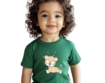 Graziosa maglietta per neonati con disegno giocoso di un leone / Maglietta per neonati, Abbigliamento per bambini, Abbigliamento per bambini, Regalo carino, Abbigliamento per la cameretta dei bambini