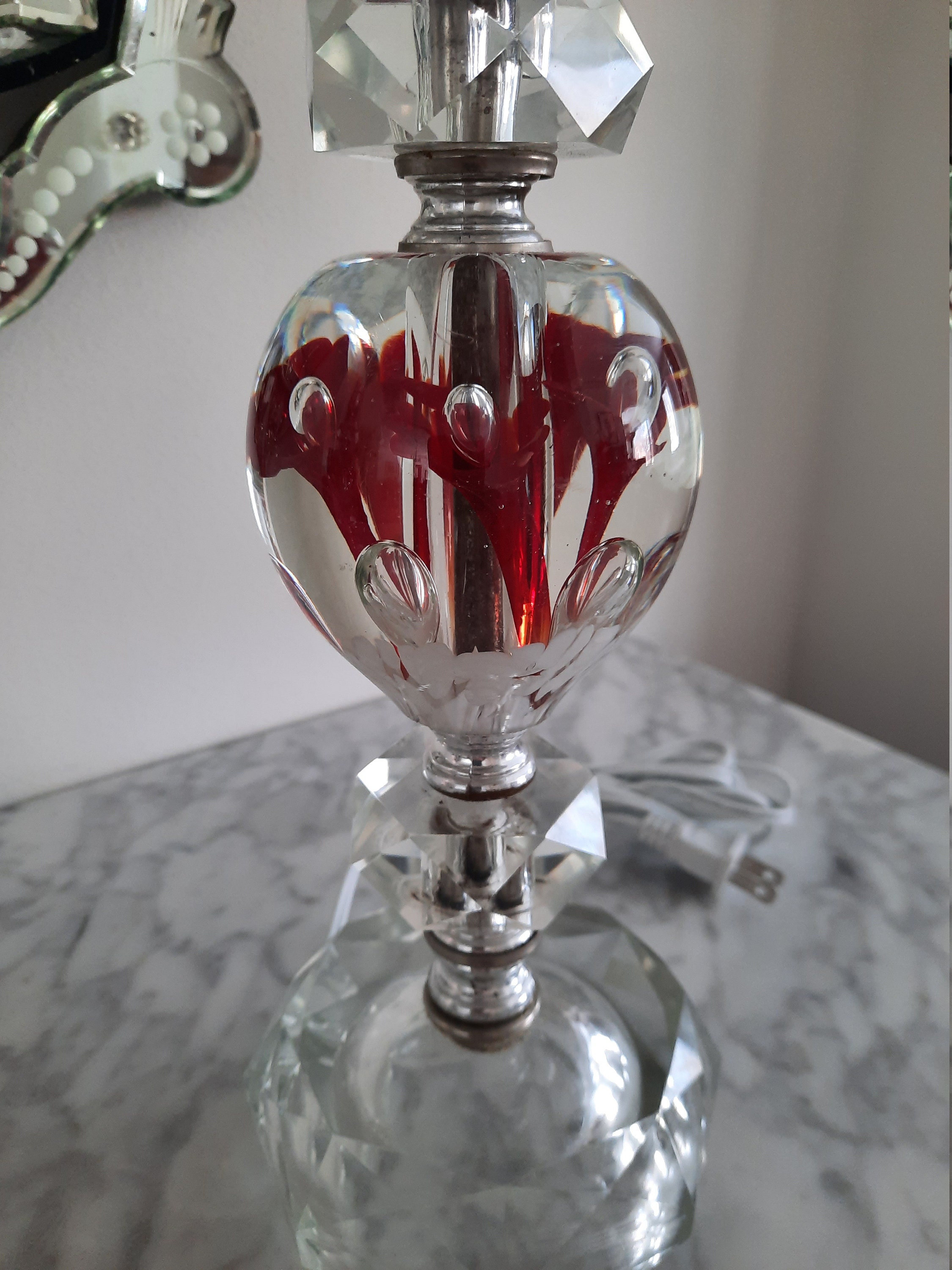 Vintage St. Claire Paperweight Boudoir Lamps Etsy UK