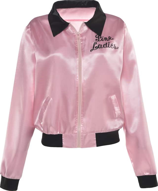 Girls Kids 50s 1950s Grease Pink Ladies Lady Jacket Costume Embroidery  Child Top