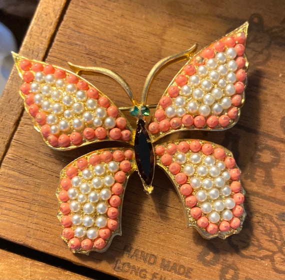 Vintage 1950’s WEISS Designed Butterfly Brooch, F… - image 10