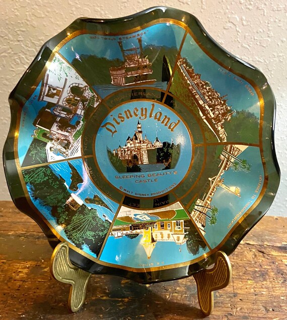 レトロ　ヴィンテージ　disneylandhotel 灰皿　非売品　レア Vintage 1960s Disneyland Castle & Tinker Bell Porcelain Ashtray