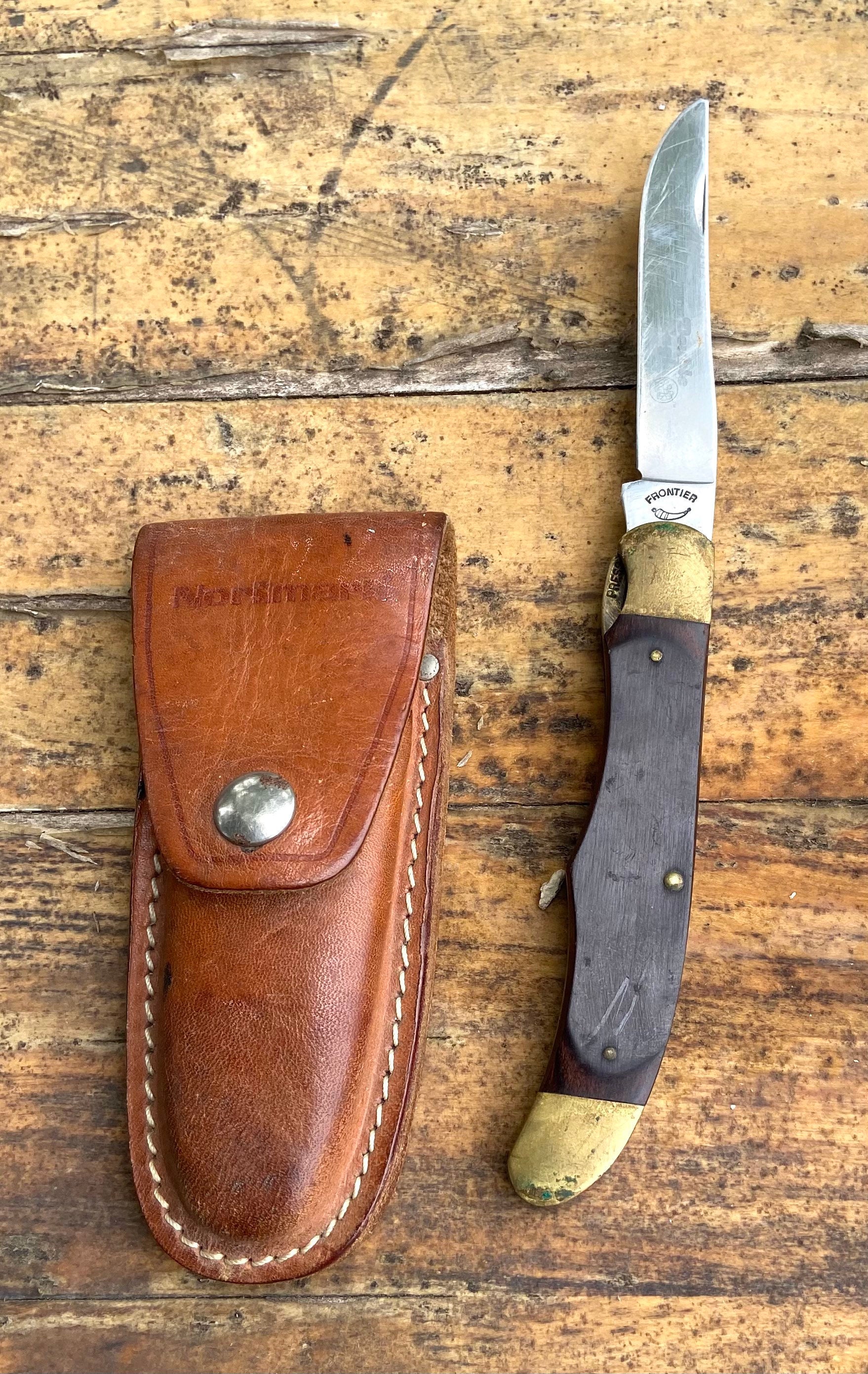 French Trade Knife / Hunting Knife With Leather Sheath – Fortner's Frontier  Leather