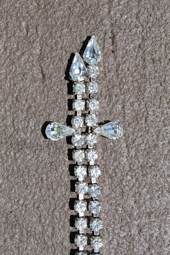 Vintage Rhinestone 1930’s Diamond Cut Three Piece… - image 9