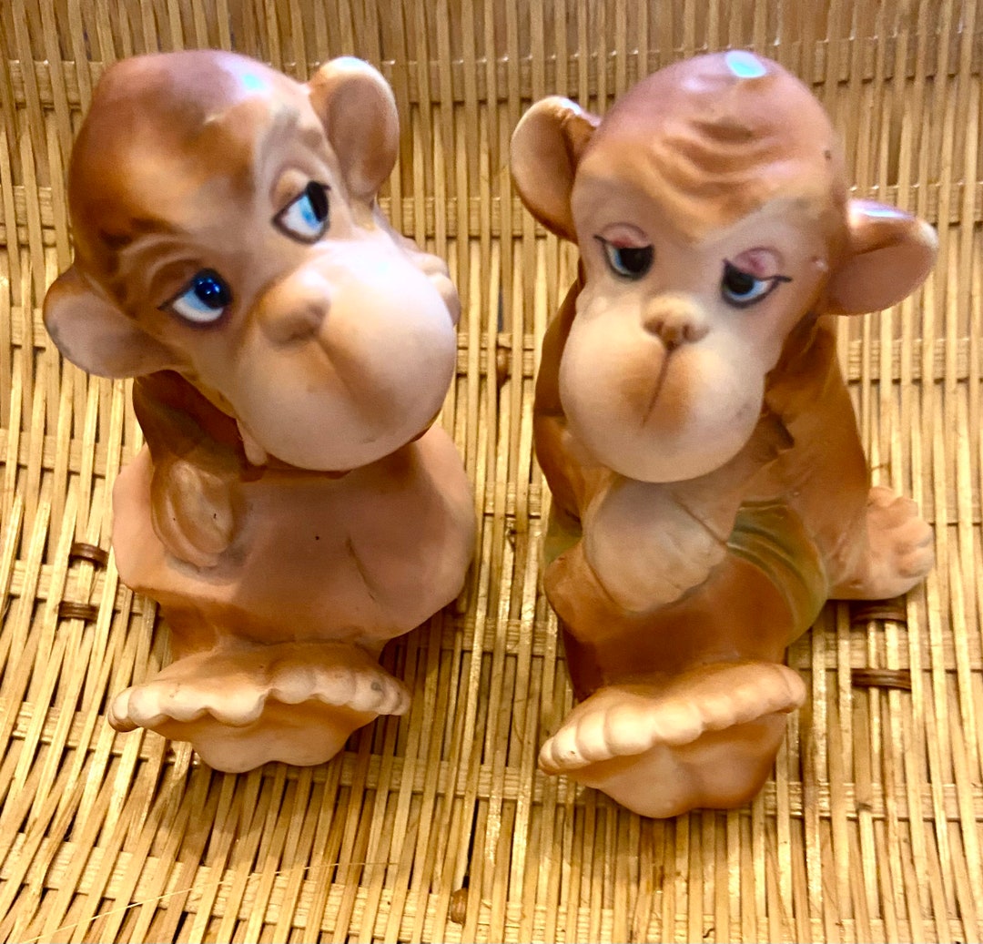 Vintage Monkey Boy/girl Kitschy Salt/pepper Shakers, Monkey Lover