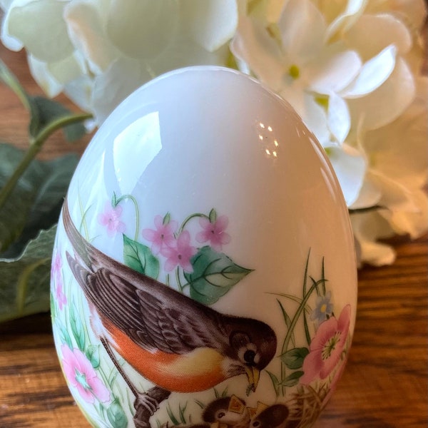 Vintage Bird Avon All Seasons Collection of Porcelain Eggs 1984, Bird Motifs Porcelain Eggs, Bird Lover, Easter Egg Decor, Mother’s Day Gift