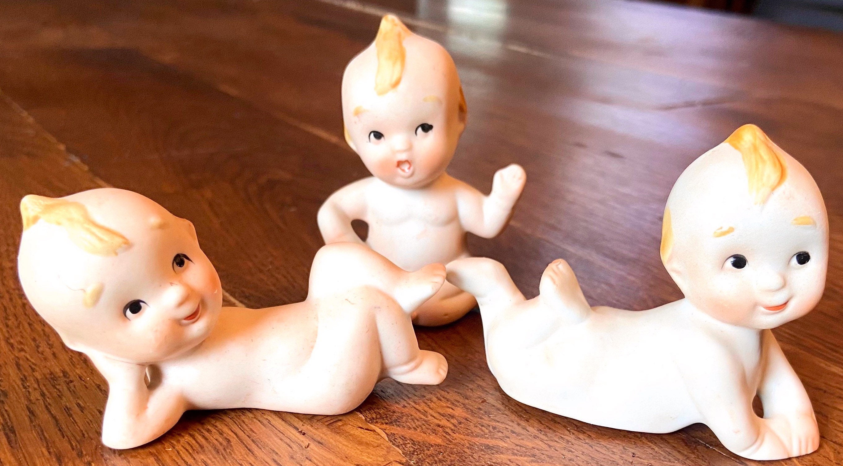 Vintage Kewpie Triplets Dolls Set of Three Ceramic Bisque - Etsy Finland