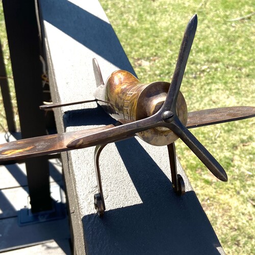 Vintage Brass Aircraft shops Plane Large Sculpture, Aviation Enthusiast, Airplane Brass Figure, Father’s Day Gift, EAA Oshkosh, Gift For Him
