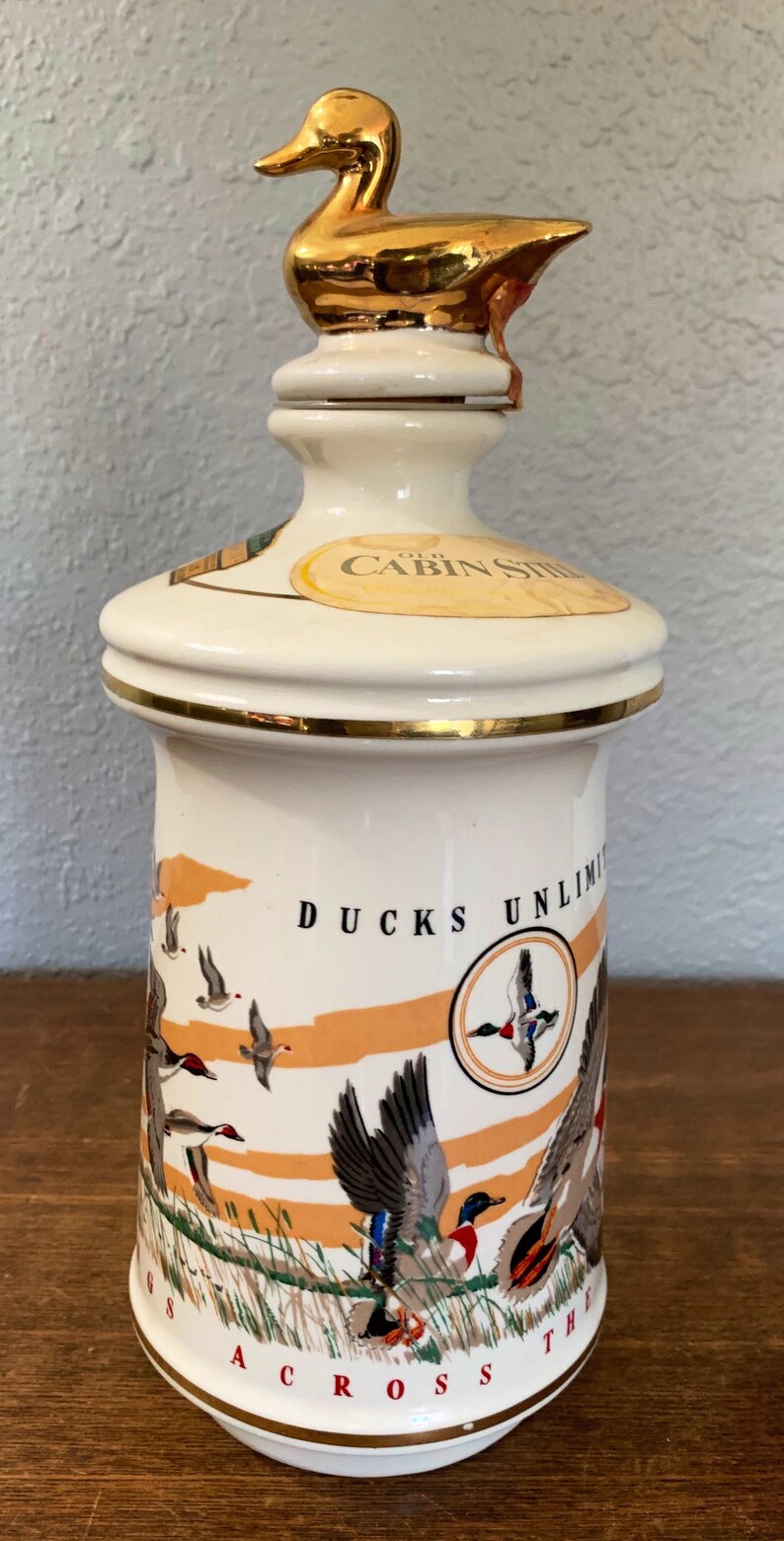 Vintage 1972 Cabin Still Ducks Unlimited Collectible Decanter Etsy