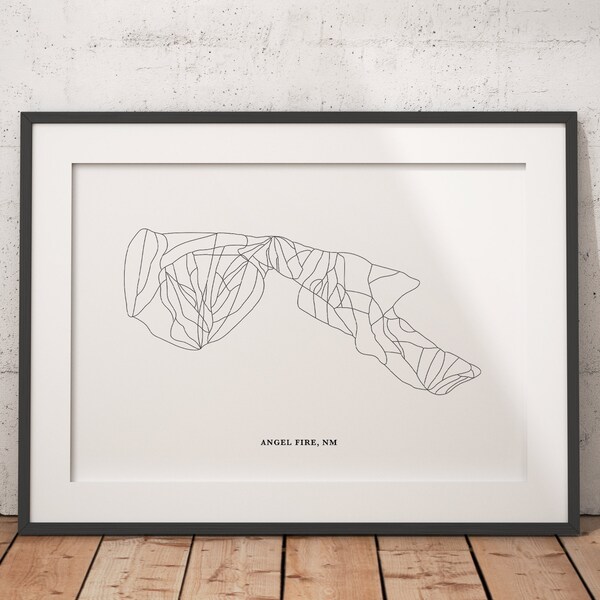 Angel Fire New Mexico Map Print Etsy