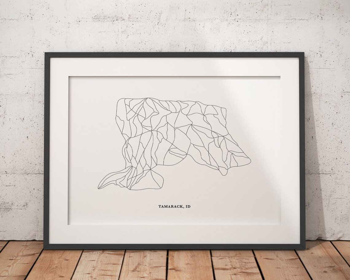 Tamarack Map Tamarack Trail Map Tamarack Idaho Tamarack Ski Etsy