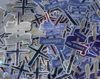 Holographic Lightsaber Stickers | Kylo Ren, Rey