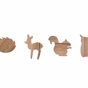 Wall hook children wooden hedgehog deer squirrel owl animals children&#39;s room coat hook gift idea decoration baby wardrobe