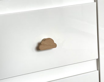 Furniture handles, wood, oak, cloud, Hemnes, changing table, cabinet, drawer, door knob, clouds, children's room, chest of drawers, knob, baby, gift idea, children
