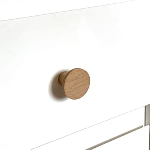 Furniture Handles Wood Oak Round Hemnes Changing Table Cupboard Drawer Door Knob Dot Children Circle Dresser Knob Gift Idea Dots