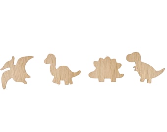 Muurhaak, kapstok, kinderkamer, hout, kinderhaak, eikenhout, dinosaurussen, T-Rex, dieren, kledinghaak, cadeau-idee, decoratie, uniek