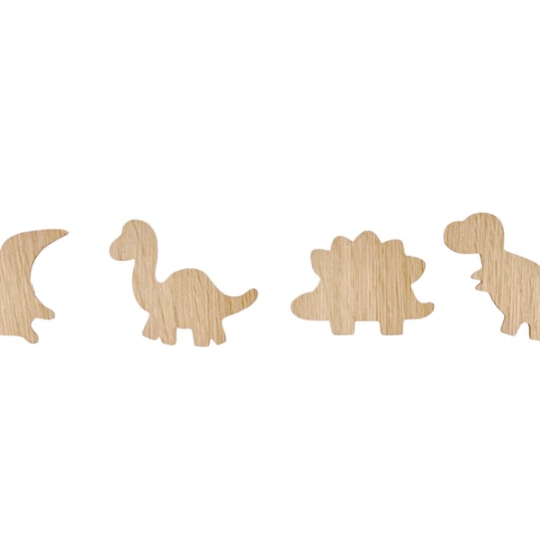 Appendiabiti da parete armadio camera dei bambini legno bambino gancio quercia dinosauri dinosauri Dino T-Rex animali appendiabiti idea regalo decorazione unica