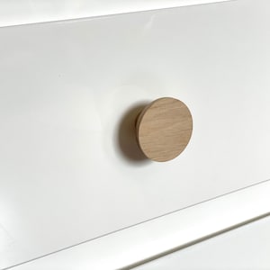 Furniture Handles Wood Oak Round Hemnes Changing Table Cupboard Dots Dot Drawer Door Knob Circle Dresser Knob Children&#39;s Nursery Gift Idea