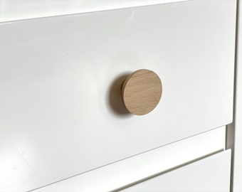 Möbelgriffe Holz Eiche Rund Hemnes Wickeltisch Schrank Dots Dot Schublade Tür Knopf Kreis Kommode Knauf Kinder Kinderzimmer Geschenkidee