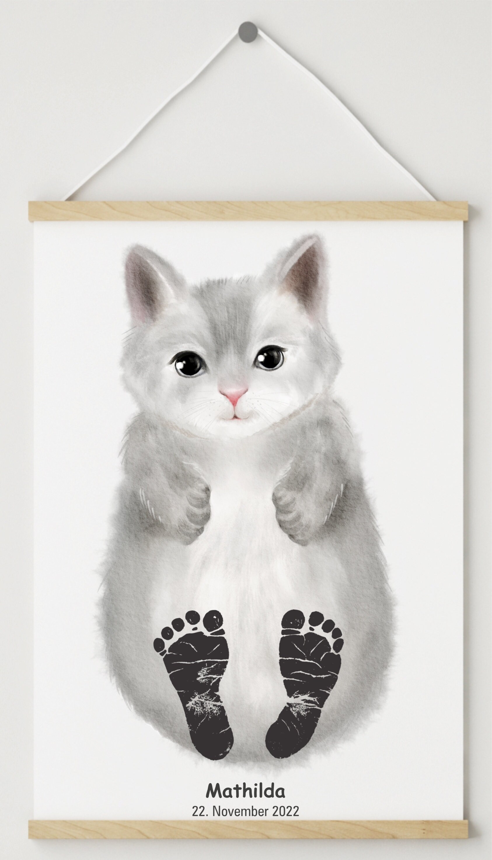 Footprint Set Baby Gift Birth Poster Baby Shower Personalized - Etsy