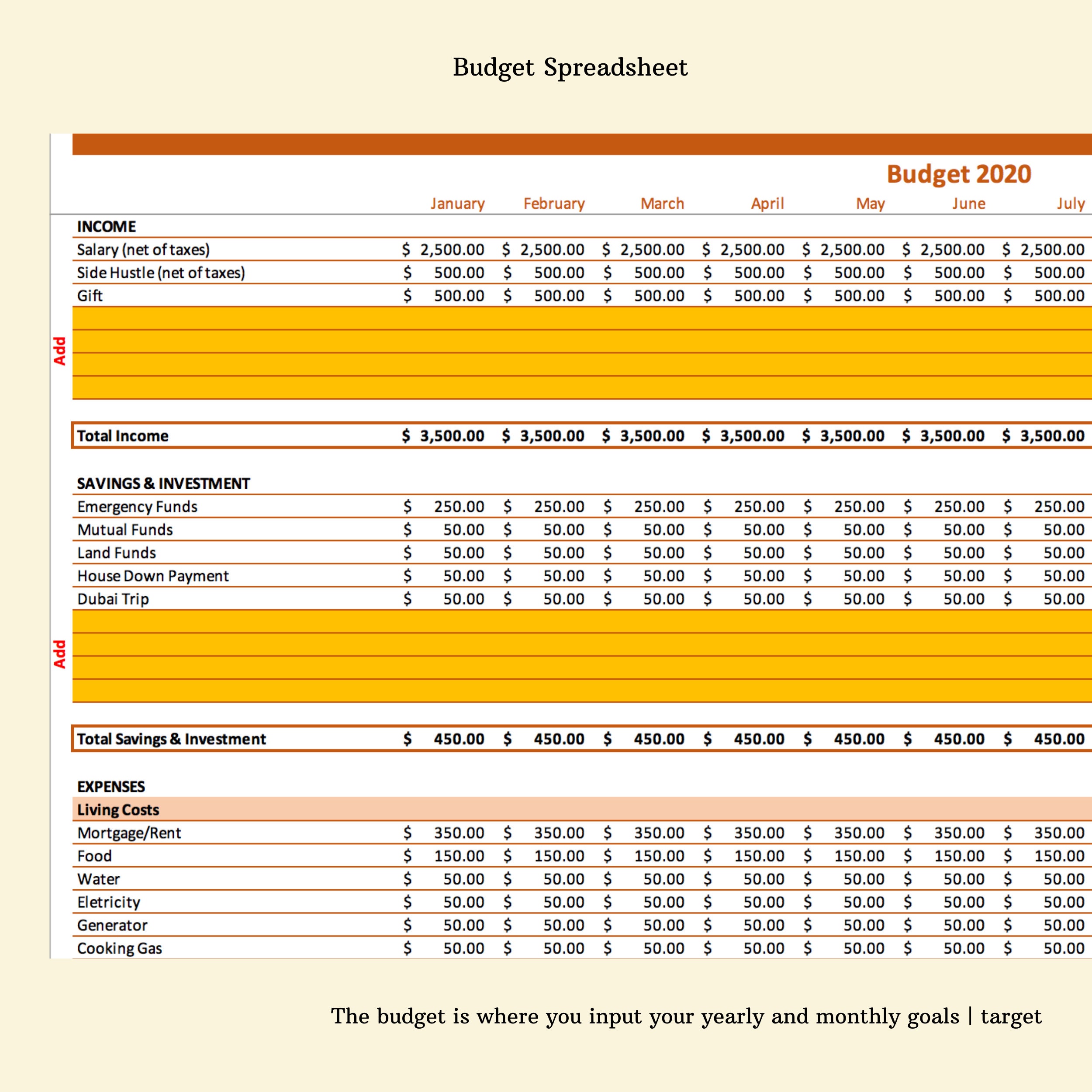 Budget and Expense Tracker Template - Etsy