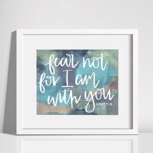 Fear Not for I am With You - Isaiah 41:10 - Religious Verse PNG Design - Instant Download - Sublimation Design, PNG, Printable (#ATP068)