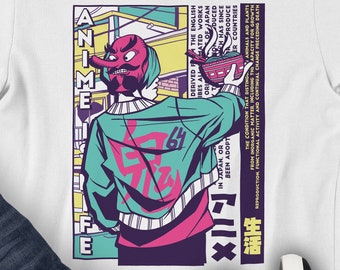 Anime Shirt - Aesthetic Shirt - Japanese Fashion Inspired Tee - Manga - Streetwear Shirt - Street Life