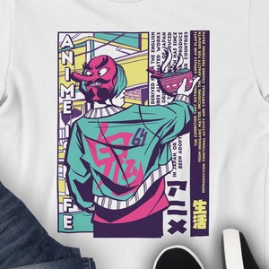 Anime Shirt - Ästhetisches Shirt - Japanisches Mode inspiriertes T-Shirt - Manga - Streetwear Shirt - Street Life