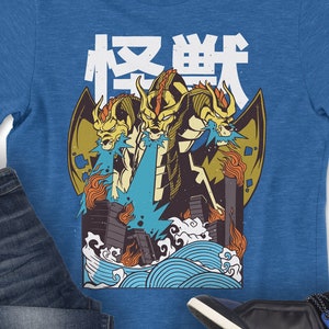 Anime Shirt - Aesthetic Shirt - Japanese Fashion Inspired Tee - Manga - Streetwear Shirt - King Ghidorah