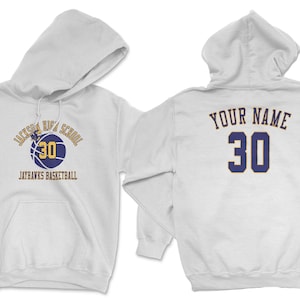 Custom Basketball Team Hoodie - ADULT SIZE UNISEX - Choose School/Organization, Mascot, Colors, Name, Jersey Number