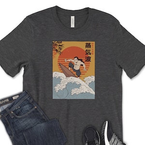 Vintage Shirt - Ästhetisches Shirt - Japanische Mode inspiriertes T-Shirt - Streetwear Shirt - Manga - Vintage Surf Wear - Samurai Surfer T-Shirt